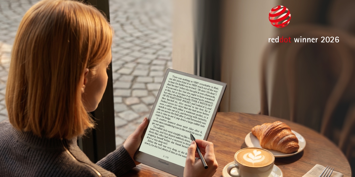 PocketBook InkPad One geëerd met Red Dot Award 2026 voor Best Product Design