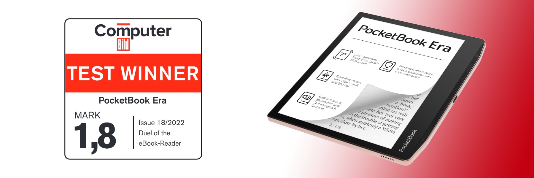 PocketBook Era is de winnaar van een grote e-readertest door Computer Bild