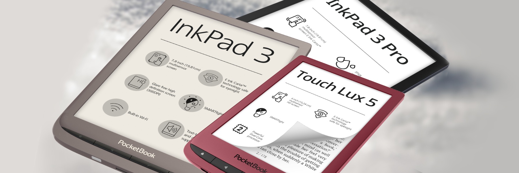 Firmwareversie 6.7 voor vijf PocketBook-modellen: beter geluid en andere verbeteringen