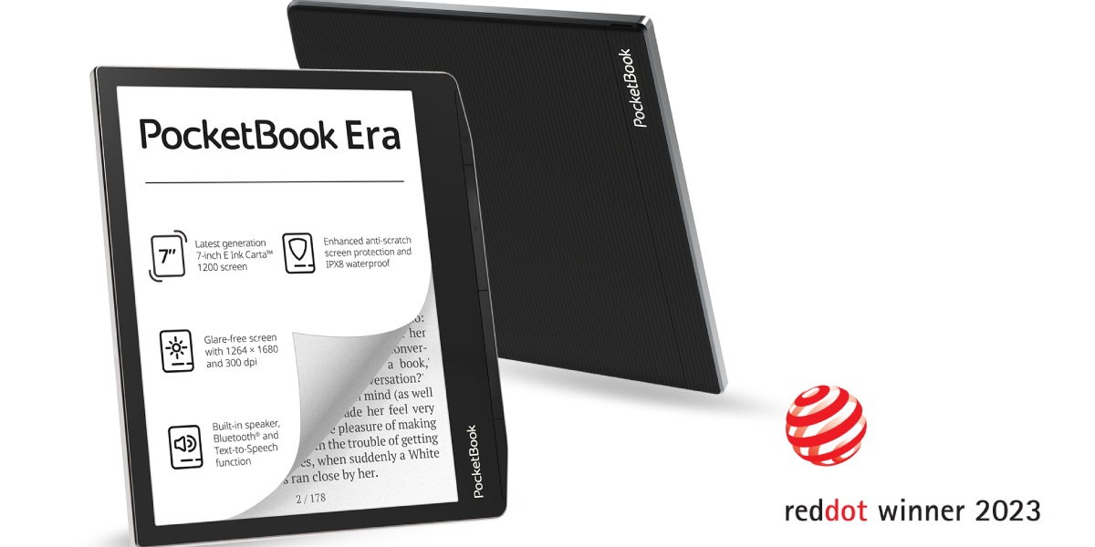 De e-reader met het beste ontwerp: PocketBook Era heeft de prestigieuze Red Dot Award ontvangen