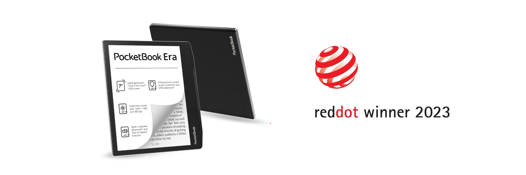De e-reader met het beste ontwerp: PocketBook Era heeft de prestigieuze Red Dot Award ontvangen